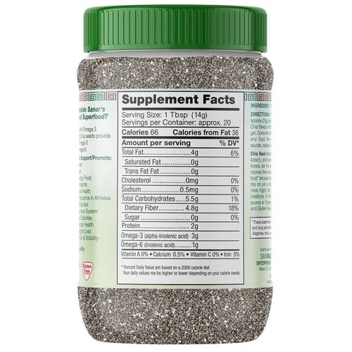 Vista 7 de Sanar Naturals Semilla de chía y semillas de lino, alta fibra, Omega 3