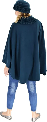 Vista 5 de Le Moda - Abrigo polar con forro polar con guantes y sombrero a juego Colección de invierno Talla única