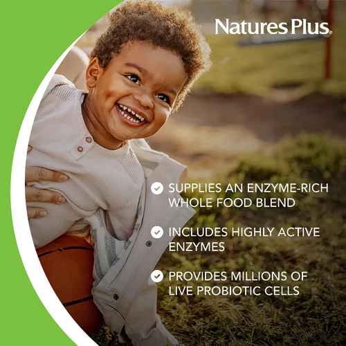 Vista 4 de NaturesPlus Animal Parade Source of Life - Ayuda digestiva masticable para niños, sabor a frutas tropicales, 90 tabletas en forma de animal