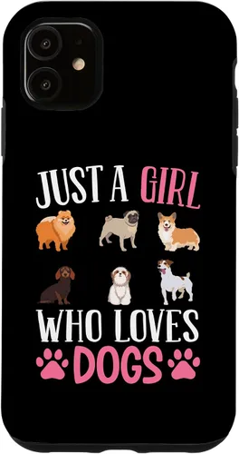 Vista 5 de Funda para iPhone 14 Just A Girl Who Loves Dogs Dog Girl