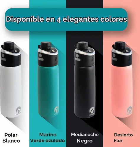 Vista 2 de Botella de agua nebulizadora y potable Refrigeración personal recargable 25 onzas Desierto Flor