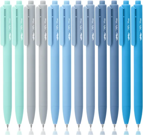 Vista 23 de Mr. Pen - Bolígrafos de gel retráctiles, paquete de 12, secado rápido, bolígrafos de gel de punta fina de 0.7mm, bolígrafos retráctiles, bolígrafos