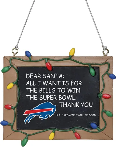 Vista 11 de NFL Resin Holiday Christmas Chalkboard Sign Ornament