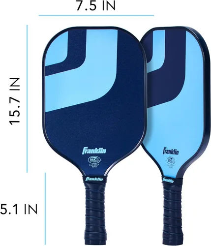 Vista 3 de Franklin Sports Juego de paletas y pelotas de pickleball – (2) paletas de fibra de vidrio + (4) bolas X-40 – aprobado por Pickleball de Estados