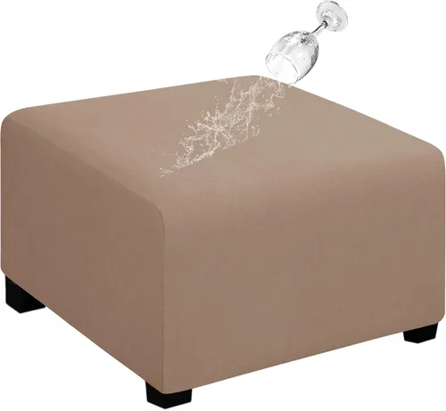 Vista 25 de Easy-Going Funda para Otomán Elástica 100% Doble Impermeable Rectangular Plegable Taburete de Almacenamiento Protector de Muebles Funda Suave