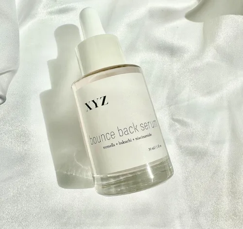 Vista 5 de Suero facial Bounce Back con Bakuchiol alternativo al retinol – Calma, hidrata e ilumina la piel con Bakuchiol, hongo tremella y niacinamida – 1 fl
