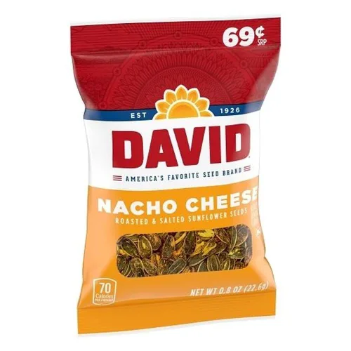 Vista 5 de Semillas de girasol David Seeds, queso Nacho, 0.8 onzas, 36