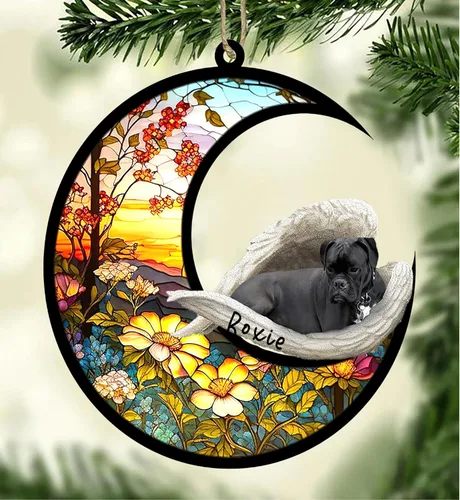 Vista 79 de Atrapasoles conmemorativo personalizado para perros, adorno navideño de Airedale Terrier, recuerdo por pérdida de mascota, regalos conmemorativos