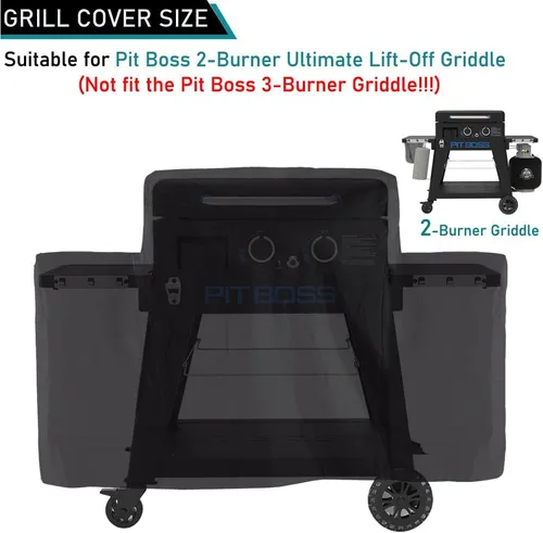 Vista 2 de ZJYWSCH Cubierta para parrilla Pit Boss de 2 quemadores Ultimate Lift-Off Griddle PB2BGD2, resistente al agua, PitBoss 2B Ultimate