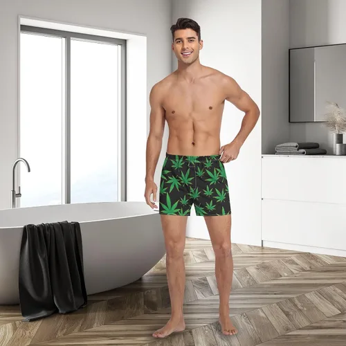 Vista 6 de Calzoncillos tipo bóxer para hombre, suaves, transpirables, tejidos, con botones, tallas S-XXL