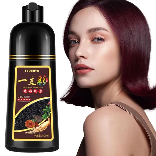 Vista 12 de Yocisku Champú de tinte para cabello negro 3 en 1 para hombres y mujeres, color de cabello para cobertura del 100% de las canas, champú para canas