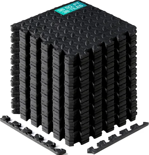 Vista 16 de Yes4All Alfombrillas Entrelazadas de EVA, Baldosas de Suelo tipo Rompecabezas, Acolchado de Suelo de Espuma con Borde para Muebles, Espacio