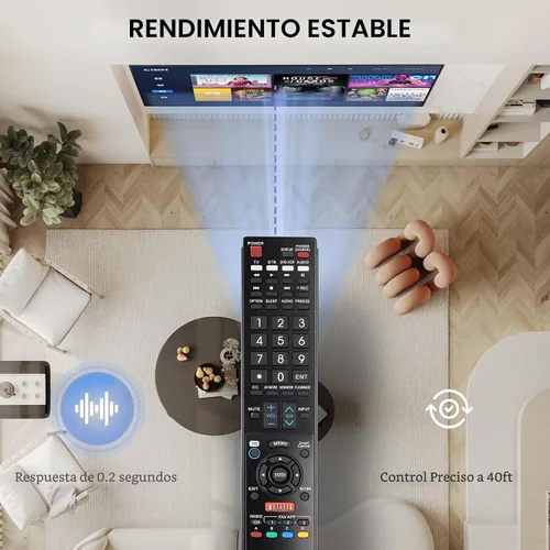 Vista 4 de GB005WJSA - Control remoto universal de repuesto para todos los Smart TV Aquos de marca Sharp