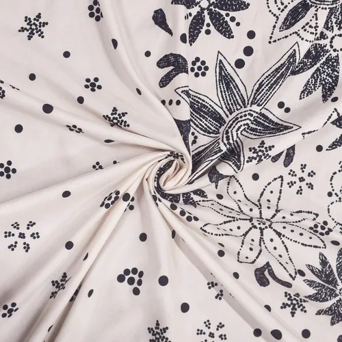 Vista 6 de Neasow - Tapiz estilo bohemio para colgar en la pared, estilo floral, blanco y negro con circunferencia de margarita con lunares, decoración