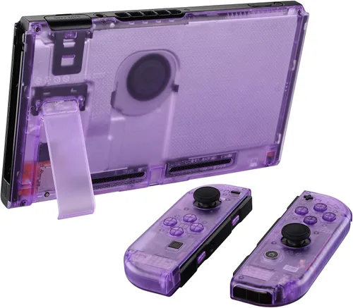 Vista 4 de eXtremeRate - Placa trasera para Nintendo Switch Console NS Joycon con carcasa de mando de mano con botones de juego completo carcasa de repuesto