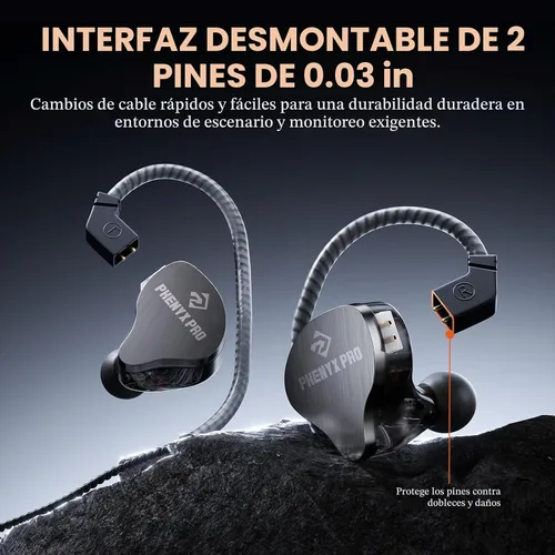 Vista 5 de Phenyx Pro Auriculares híbridos con monitor intrauditivo de doble controlador PME-20