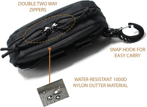 Vista 4 de Tactical Molle Glasses Case Tactical Eyeglasses Case Shockproof Sunglasses Carrying Protective Box with Clip