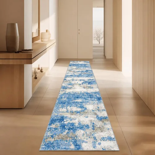 Vista 15 de Alfombra de pasillo lavables de 2 x 5, moderna alfombra abstracta para corredor, alfombra de pasillo de cocina ultrafina con respaldo