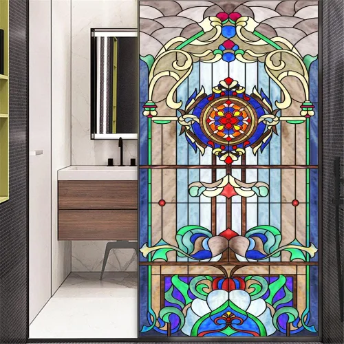 Vista 15 de Película decorativa sin pegamento para ventana, diseño moderno y clásico, para ventana, 15.7 x 23.6 pulgadas