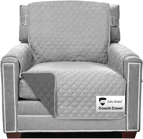 Vista 38 de Sofa Shield - Funda para sofá Loveseat con correa patentada, protector de cojín, funda reversible diseñada en EE. UU. resistente a manchas