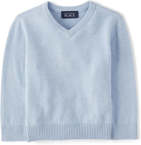 Vista 6 de The Children's Place Baby Boys' and Toddler Long Sleeve V-Neck Pullover Sweater