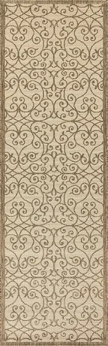 Vista 3 de Eyely BMS107B-28 Santa Monica Madrid - Alfombra clásica con textura de filigrana para interiores y exteriores, dormitorio, cocina, patio trasero