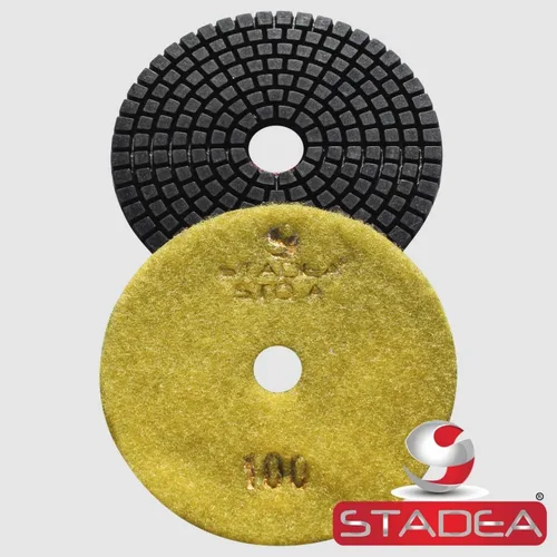 Vista 11 de Grit 50 4" Diamond Pulir Pads Premium Grado Mojado Flexible 3 MM Alto