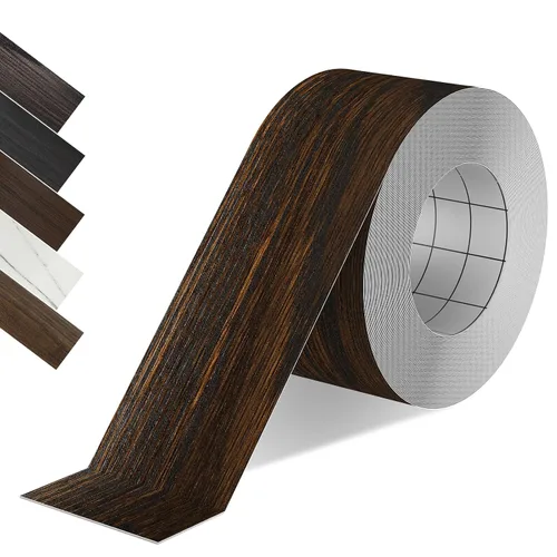 Vista 15 de Bandas de borde de PVC negro, rollo de 1 1/2 "x 10 pies - Borde flexible pre-pegado