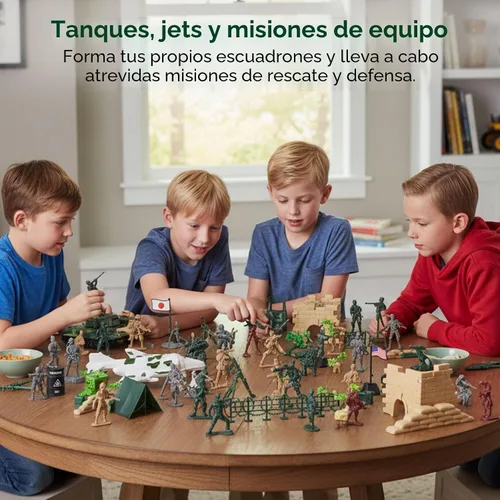 Vista 3 de 3 otters 250PCS Army Men Playset, Military Soldier Toy