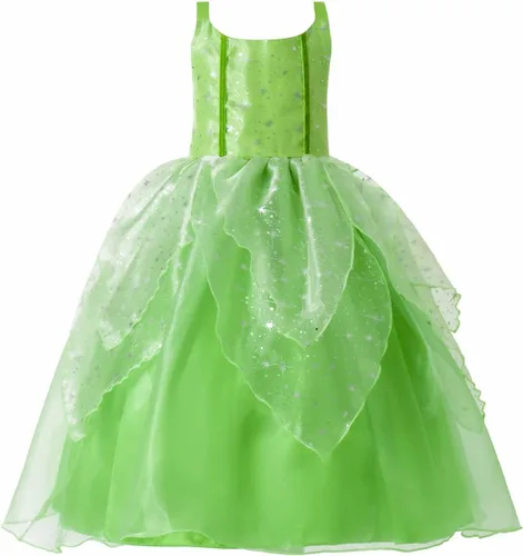 Vista 6 de Vestidos de princesa para niñas, disfraz de hada con disfraz de hada de princesa, disfraces de Halloween para niñas con alas de hadas
