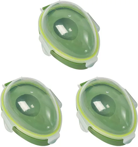 Vista 11 de DOITOOL Contenedor de almacenamiento de aguacate con tapa hermética, caja fresca transparente para conservador de frutas, reutilizable para 1 pieza