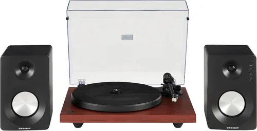 Vista 12 de Crosley C6B-MA tocadiscos Bluetooth con accionamiento por correa con brazo de tono ajustable, caoba