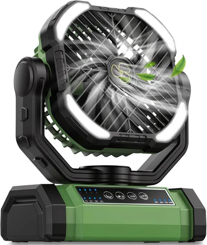Vista 8 de UUYEE Ventilador de camping recargable, ventiladores alimentados por Naranja