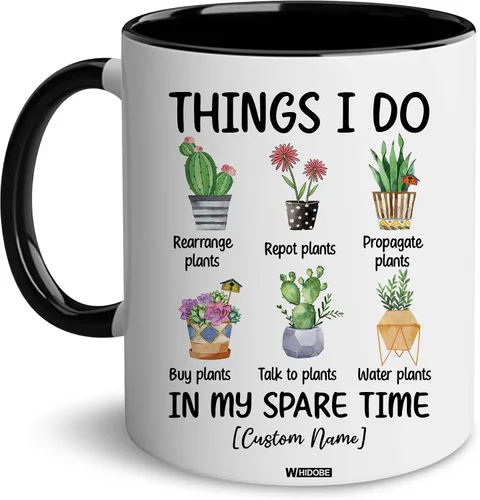 Vista 16 de WHIDOBE Regalo para jardineros – Taza de plantas para amantes de las plantas – Regalos de jardinería para mujeres y hombres – Yes I Really Do Need