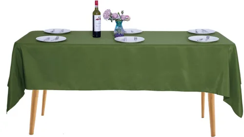 Vista 19 de Ascoza Paquete de 2 manteles cuadrados negros de tela de poliéster de 52 x 52 pulgadas para bodas, banquetes, restaurantes y fiestas