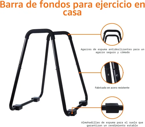 Vista 2 de Amazon Basics - Soporte de inmersión para entrenamiento de fuerza, color negro