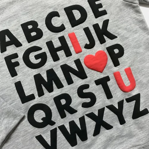 Vista 5 de Mrocioa ABC I LOVE U - Sudadera para niños y niñas, para el día de San Valentín, manga larga