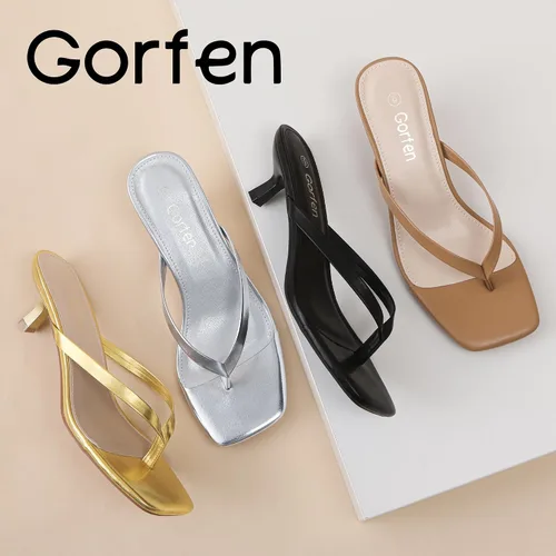 Vista 7 de Sandalias de tacón de gatitos para mujer, con puntera cuadrada, sin cordones, sandalias de tacón de 2 pulgadas, sandalias de fiesta, sandalias