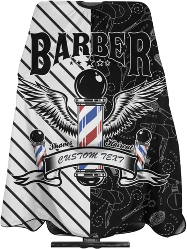 Vista 27 de Capa de peluquero personalizada, Capa de salón para corte de pelo personalizada para hombres