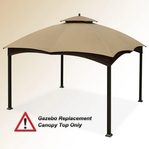 Vista 4 de COOSHADE Toldo Superior de Repuesto para Cenador para Lowe's Allen Roth #GF-12S004B-1(Beige1)