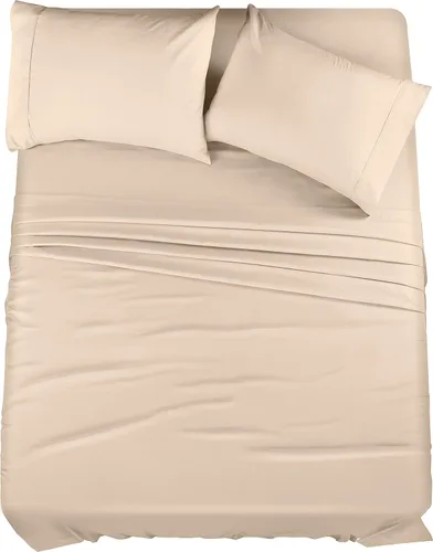 Vista 93 de Utopia Bedding - Juego de sábanas de microfibra cepillada, resistente al encogimiento y a la decoloración, de fácil cuidado, 3 piezas, tamaño Beige