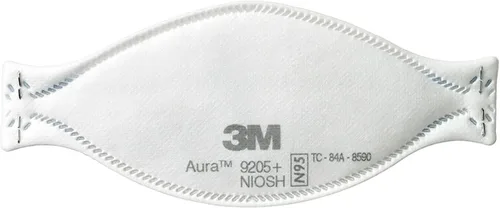 Vista 14 de 3M Aura Particulate Respirator 9205+ N95, Lightweight, 3 Panel Designed Helps Provide Comfortable and Convenient Respiratory Protection, 3-Pack
