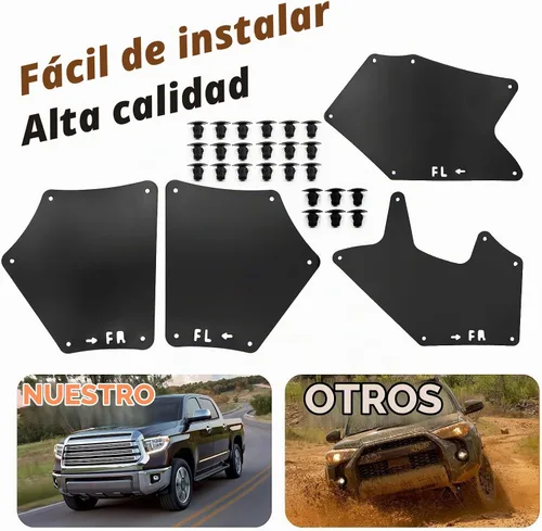 Vista 3 de Protectores de protección contra salpicaduras delanteros con clips