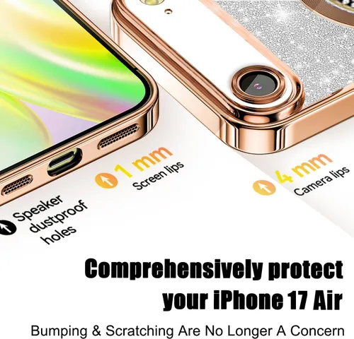 Vista 28 de Misscase Funda magnética con purpurina para iPhone 11 compatible con MagSafe, protección completa, delgada, a prueba de golpes, antiarañazos