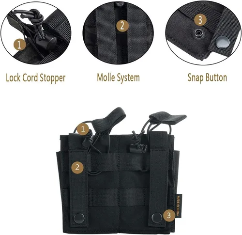 Vista 4 de EXCELENTE ELITE SPANKER - Funda de munición de tipo MOLLE con parte superior abierta, individual/doble/triple, para cargadores elásticos de rifle M4