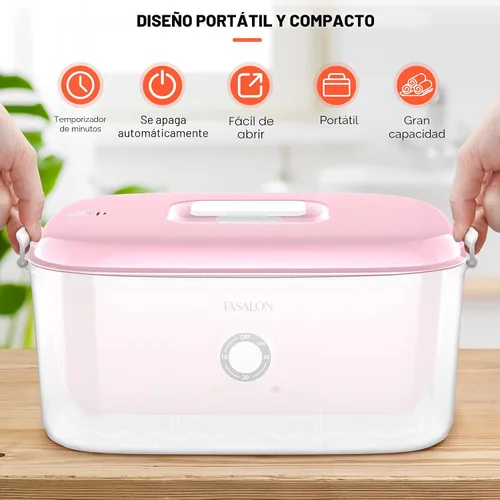 Vista 4 de TASALON Vaporizador de toallas calientes para tratamientos faciales, calentador de toallas calientes se calienta rápidamente en 5 minutos, máquina