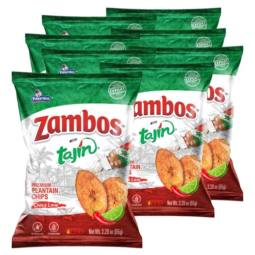 Vista 20 de Zambos Chile Limón Plátano Chips, 2.47 oz – Aperitivo crujiente, sin gluten – Sabor a lima chile audaz – (paquete de 8)