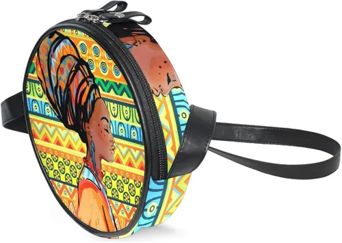 Vista 2 de ALAZA Bolso de mensajero de la lona del bolso de la mujer africana hermosa tribal