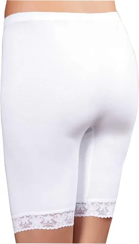 Vista 2 de HMD Underwear Bragas cómodas de algodón largo 100%, Blanco