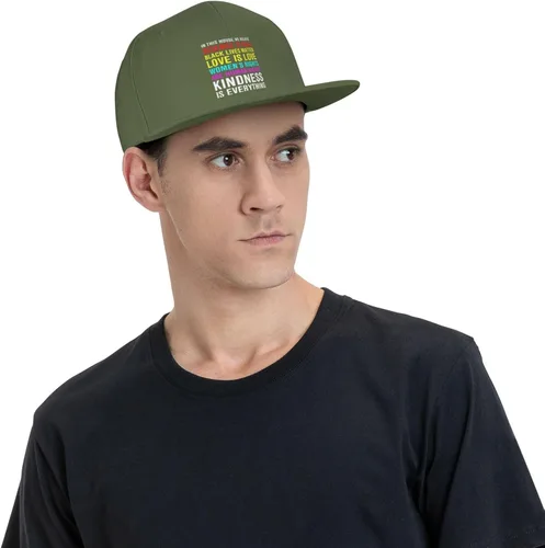 Vista 42 de Pride Flag in This House We Believe Science is Real Black Lives Matter Baseball Hats for Men Dad Hat,Black